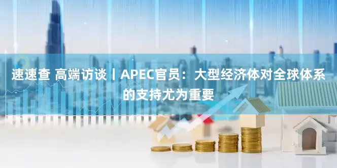 速速查 高端访谈丨APEC官员：大型经济体对全球体系的支持尤为重要