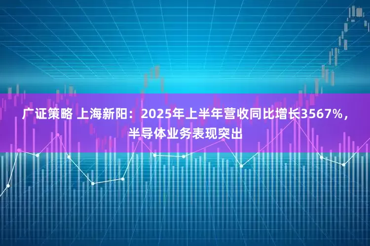 广证策略 上海新阳：2025年上半年营收同比增长3567%，半导体业务表现突出